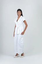 Clara Co-Ord Set - White Utility
