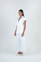 Clara Co-Ord Set - White Utility