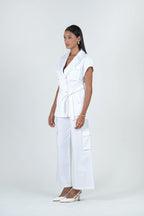 Clara Co-Ord Set - White Utility