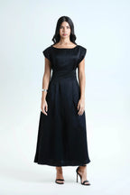 Stella Midi Dress – Black