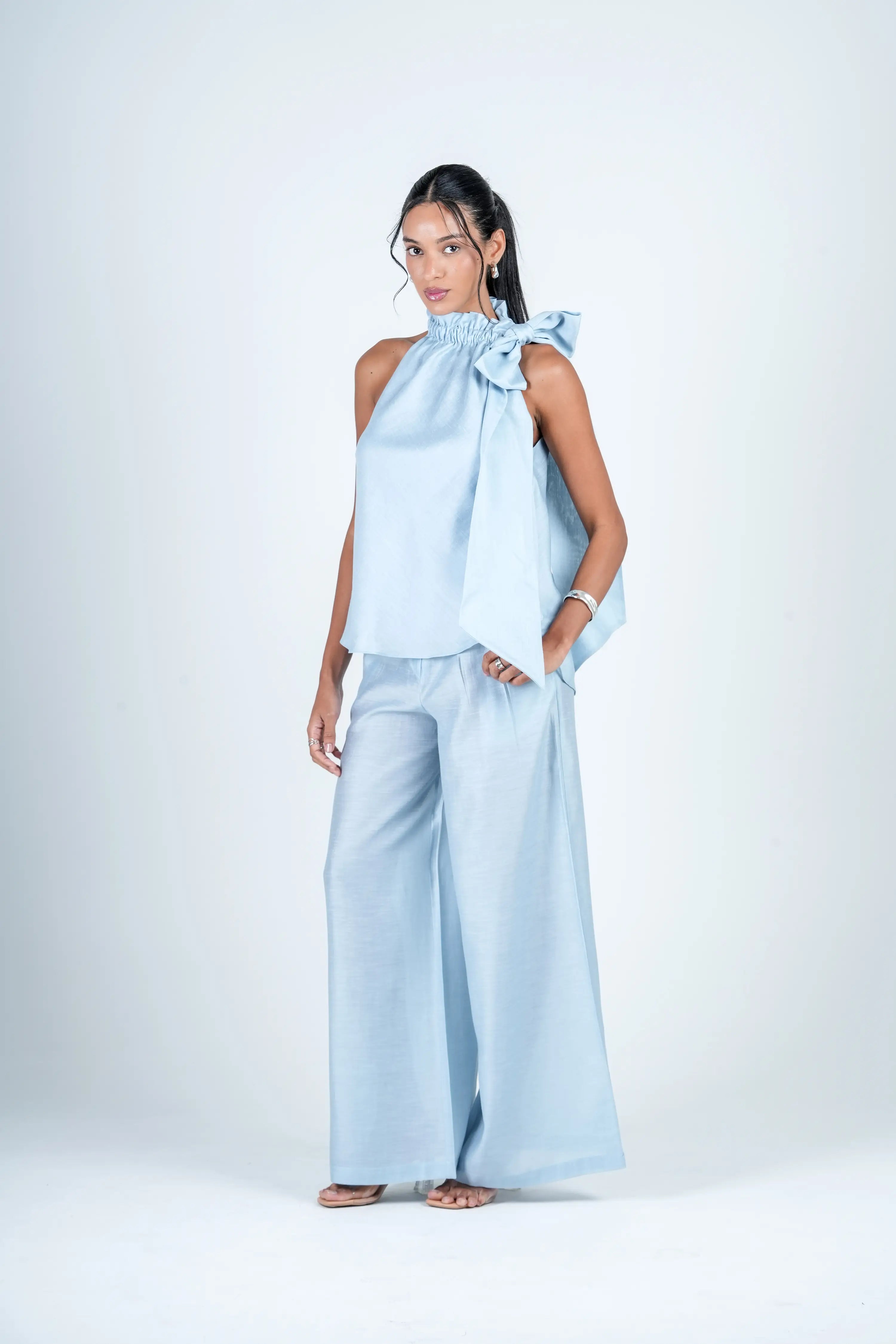 SERAPHINA CO-ORD SET | MIST BLUE