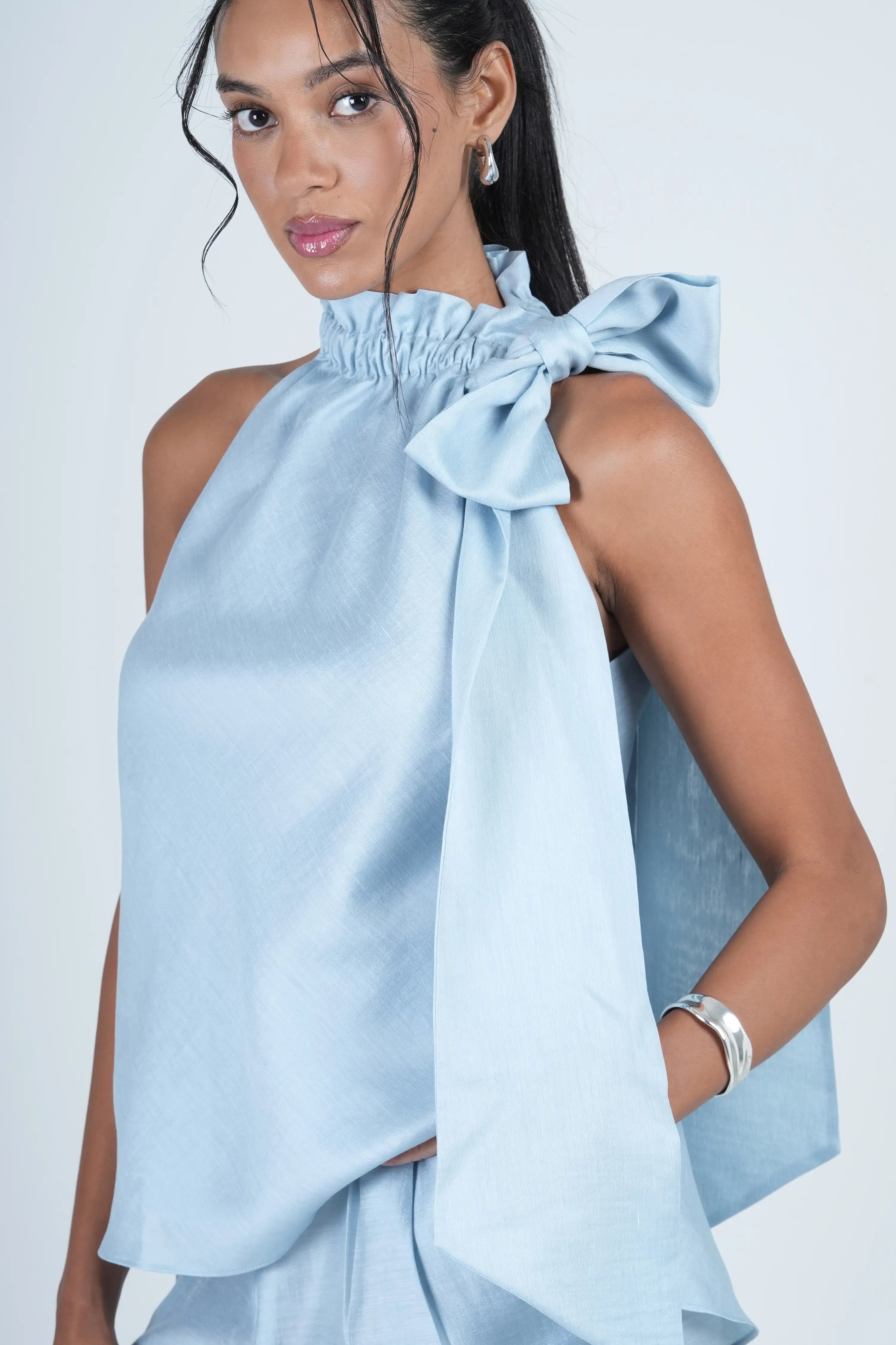 SERAPHINA CO-ORD SET | MIST BLUE