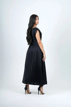 Stella Midi Dress – Black